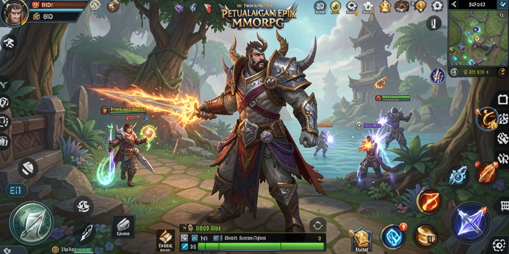 Tampilan gameplay 8ID yang penuh aksi di dalam dunia MMORPG.