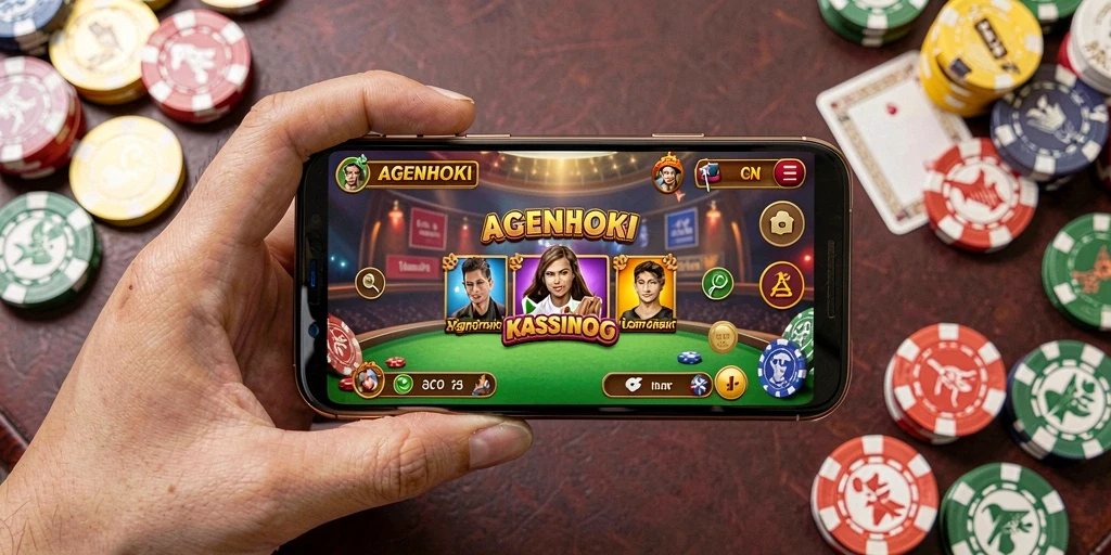 Tampilan gameplay menarik dalam AGENHOKI dengan desain kasino.