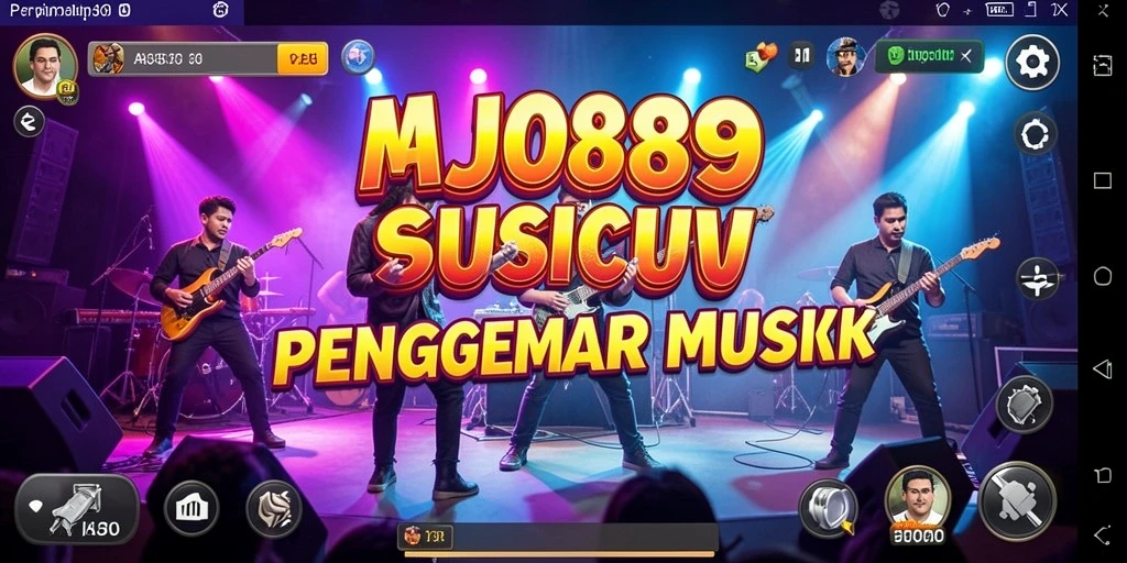 Tampilan gameplay AJO89 yang memukau dengan fitur musik interaktif.