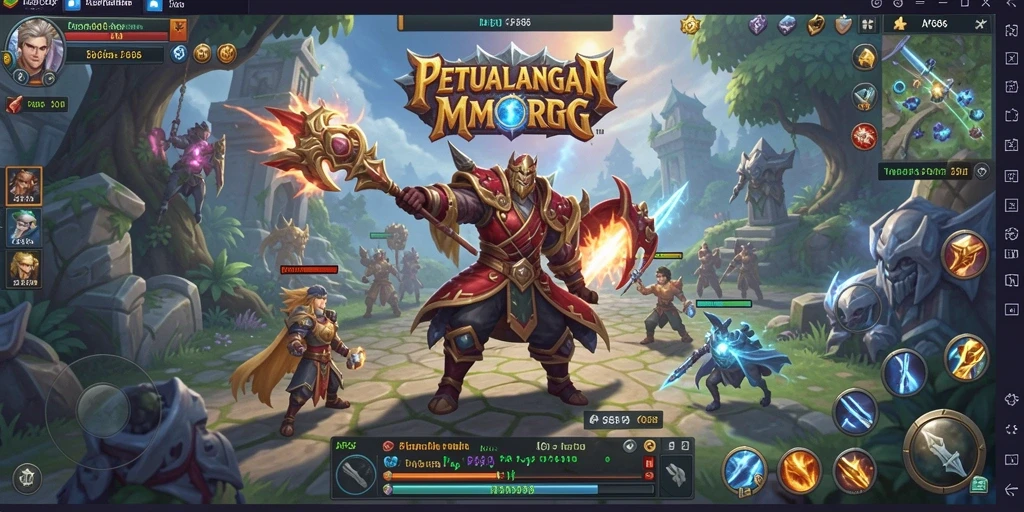 Tangkapan layar gameplay AP686 yang menunjukkan pertempuran seru dalam MMORPG.