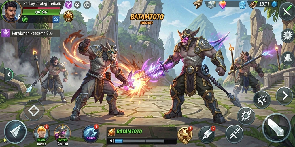 Screenshot gameplay BATAMTOTO menampilkan aksi strategi yang mendebarkan.