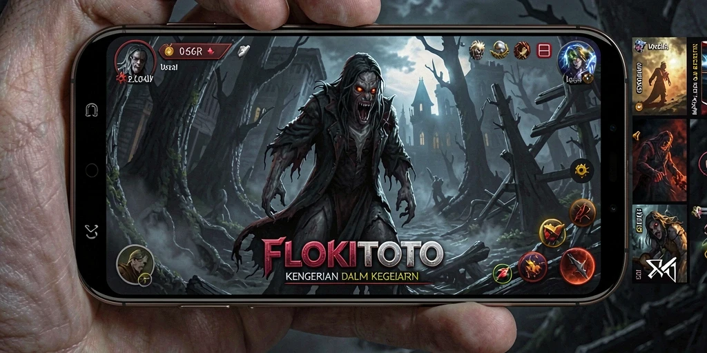 Screenshot menunjukkan pemain dalam momen ketegangan saat dikejar oleh makhluk mengerikan.