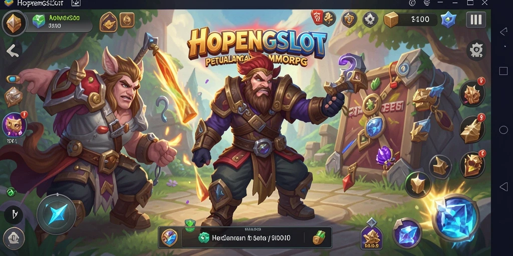 Screenshot HOPENGSLOT menampilkan aksi seru dalam pertempuran MMORPG.
