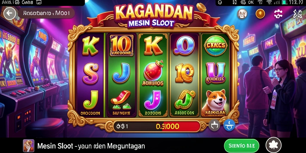 Tampilan gameplay seru KAGANDAN dengan berbagai simbol dan fitur slot.