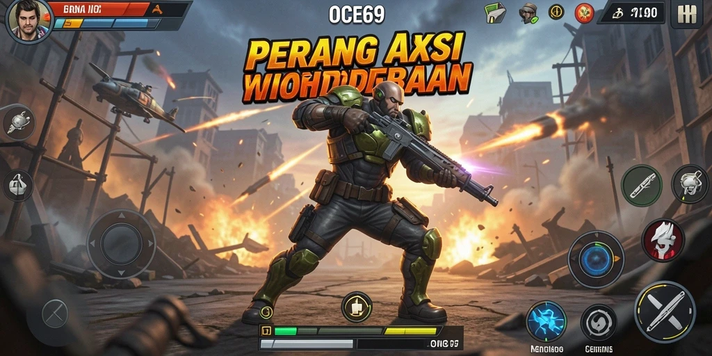 Tampilan gameplay mendebarkan dari OCE69 yang penuh aksi.
