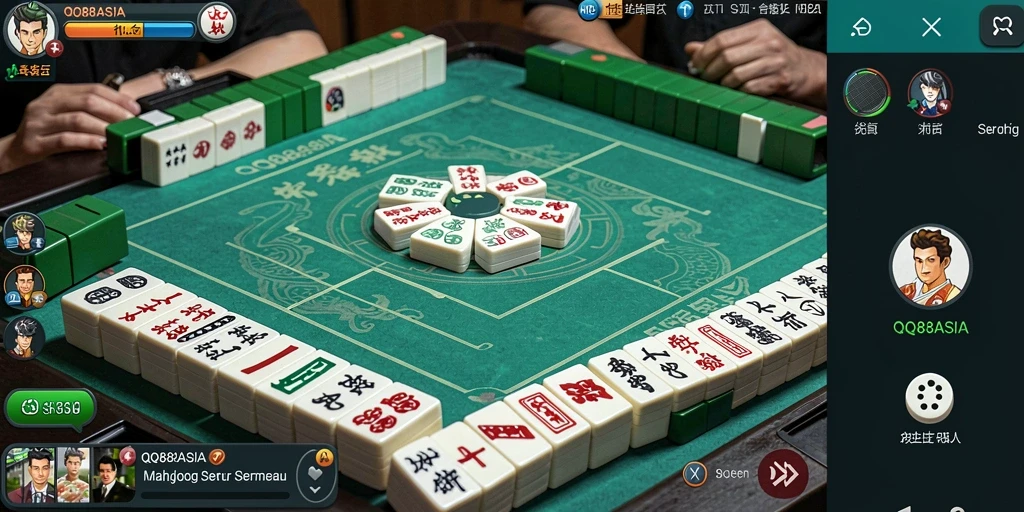 Tampilan menarik gameplay Mahjong QQ88ASIA.