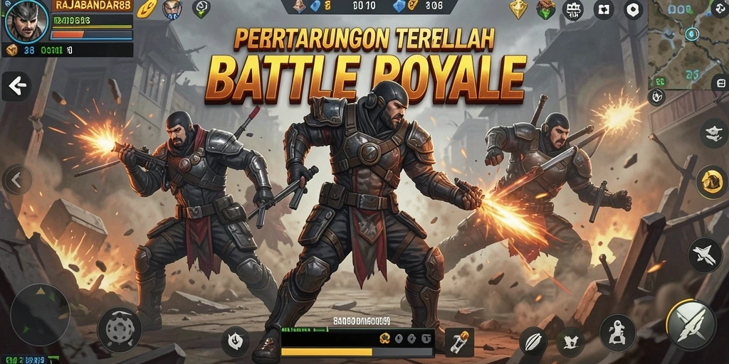 Tampilan gameplay RAJABANDAR88 yang mendebarkan di medan perang.