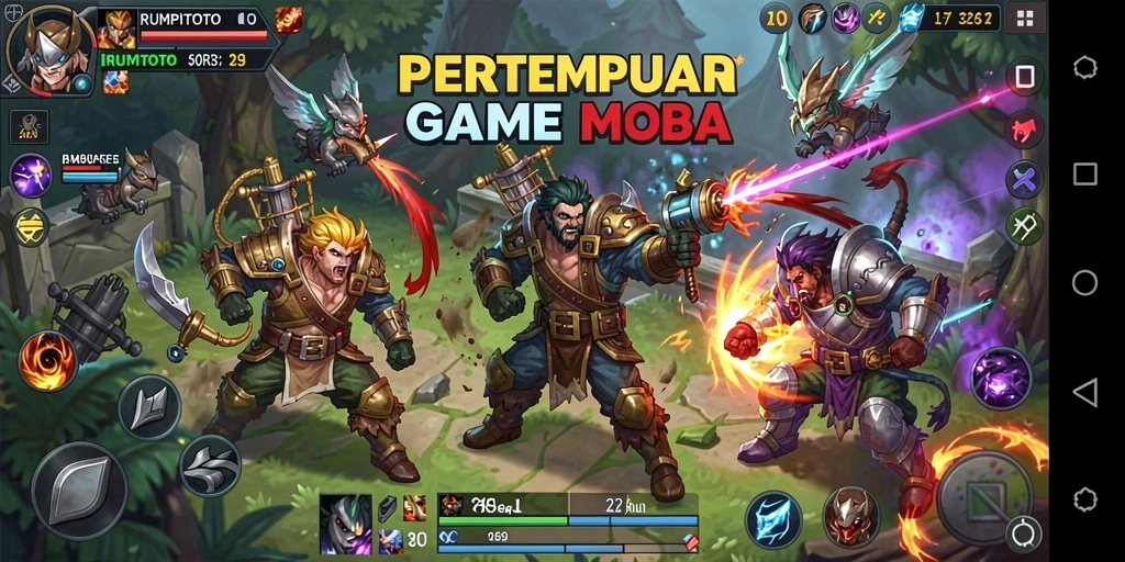 Tampilan menarik dari gameplay RUMPITOTO yang penuh aksi.