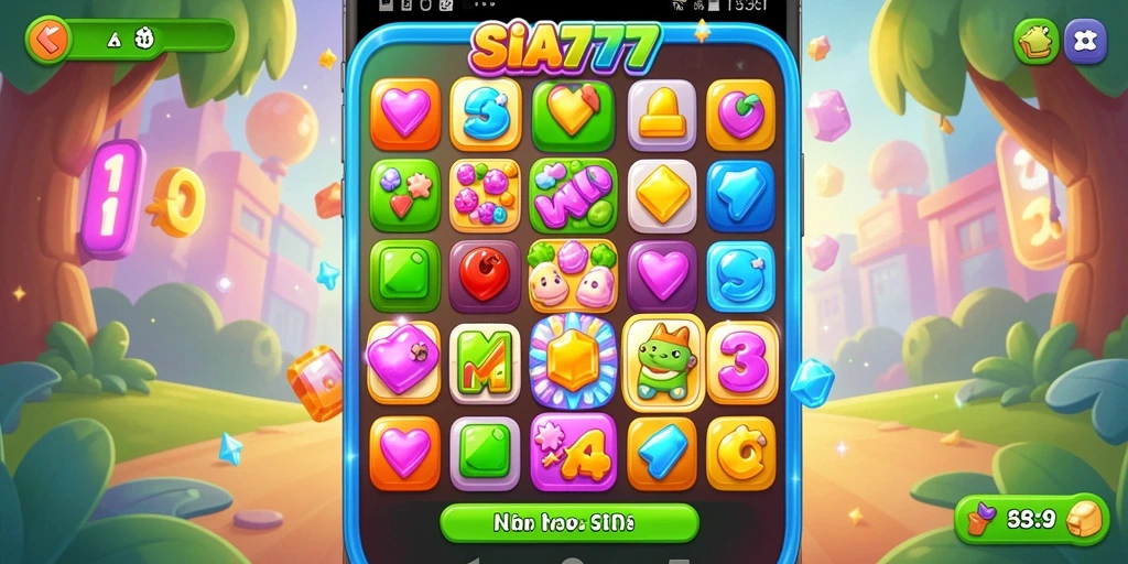 Tampilan gameplay SIA777 yang mengasyikkan dalam Match-3.